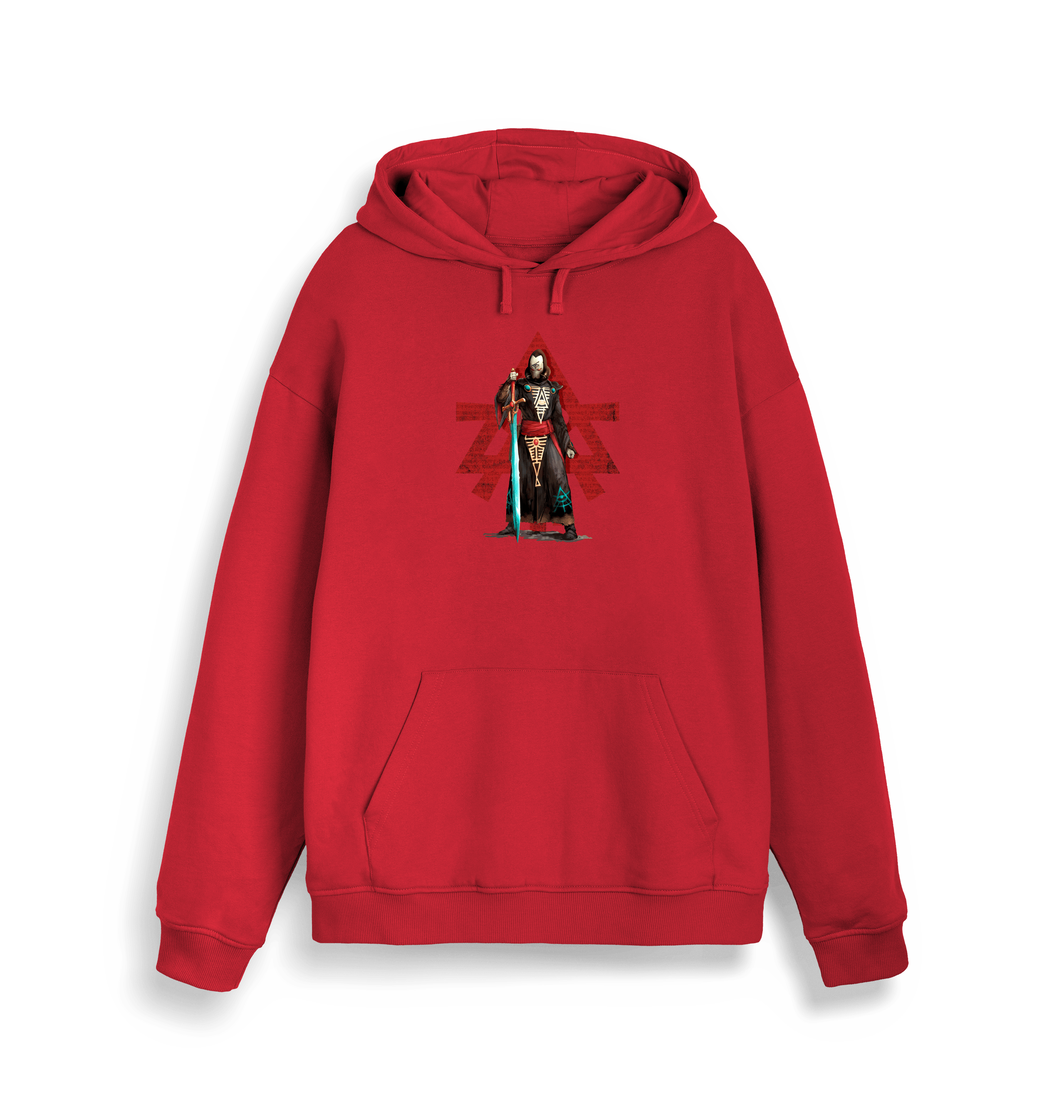 Red Printed Sweater Front